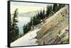 Steep Banks of Crater Lake-null-Framed Stretched Canvas