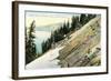 Steep Banks of Crater Lake-null-Framed Art Print