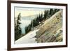 Steep Banks of Crater Lake-null-Framed Art Print