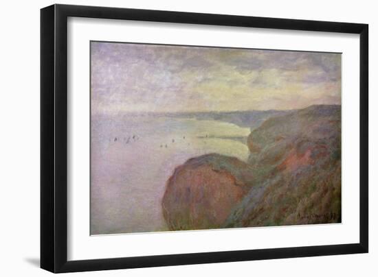 Steep Cliffs Near Dieppe, 1897-Claude Monet-Framed Giclee Print