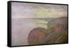 Steep Cliffs Near Dieppe, 1897-Claude Monet-Framed Stretched Canvas