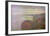 Steep Cliffs Near Dieppe, 1897-Claude Monet-Framed Giclee Print