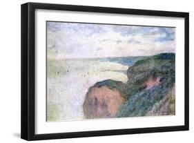 Steep Cliffs Near Dieppe, 1897-Claude Monet-Framed Giclee Print