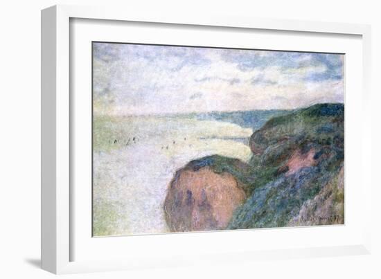 Steep Cliffs Near Dieppe, 1897-Claude Monet-Framed Giclee Print