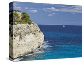 Steep Coast Close Cala Romantica, Majorca, Spain-Rainer Mirau-Stretched Canvas