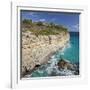 Steep Coast Near Cala Romantica, Majorca, Spain-Rainer Mirau-Framed Photographic Print