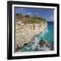 Steep Coast Near Cala Romantica, Majorca, Spain-Rainer Mirau-Framed Photographic Print