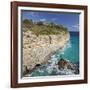 Steep Coast Near Cala Romantica, Majorca, Spain-Rainer Mirau-Framed Photographic Print