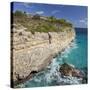Steep Coast Near Cala Romantica, Majorca, Spain-Rainer Mirau-Stretched Canvas
