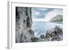 Steep Coast on Majorca with View to the Sea at Sa Calobra-Jorg Simanowski-Framed Photographic Print