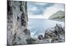 Steep Coast on Majorca with View to the Sea at Sa Calobra-Jorg Simanowski-Mounted Photographic Print