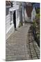 Steep Cobbled Street and White Wooden Houses-Eleanor Scriven-Mounted Photographic Print