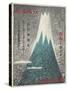 Steep Fuji Ama, Japanese Travel Poster-Found Image Press-Stretched Canvas
