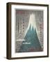 Steep Fuji Ama, Japanese Travel Poster-Found Image Press-Framed Giclee Print