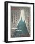 Steep Fuji Ama, Japanese Travel Poster-Found Image Press-Framed Giclee Print
