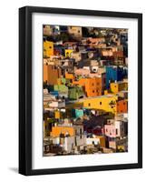 Steep Hill with Colorful Houses, Guanajuato, Mexico-Julie Eggers-Framed Photographic Print