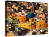 Steep Hill with Colorful Houses, Guanajuato, Mexico-Julie Eggers-Stretched Canvas