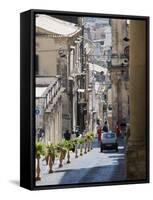 Steep Street, Noto, Sicily, Italy, Europe-Martin Child-Framed Stretched Canvas
