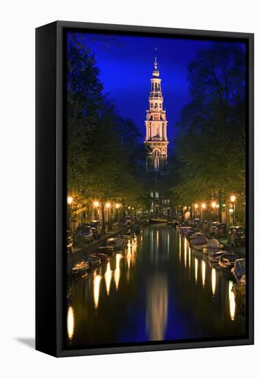 Steeple and Canal-Jon Hicks-Framed Stretched Canvas