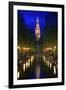 Steeple and Canal-Jon Hicks-Framed Premium Photographic Print