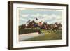 Steeple Chase, Saratoga Springs, New York-null-Framed Art Print