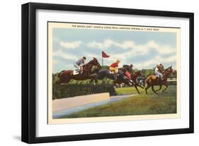 Steeple Chase, Saratoga Springs, New York-null-Framed Art Print