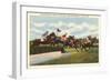 Steeple Chase, Saratoga Springs, New York-null-Framed Art Print