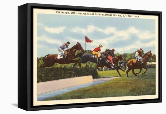 Steeple Chase, Saratoga Springs, New York-null-Framed Stretched Canvas