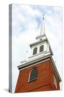 Steeple of Old North Church in Boston Historical North End-elenathewise-Stretched Canvas