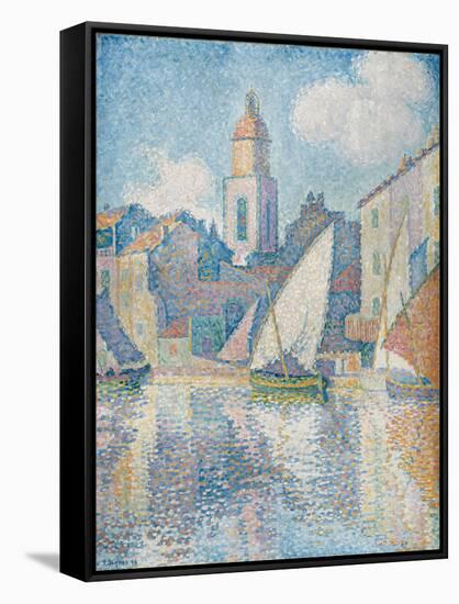 Steeple of Saint Tropez, 1896-Paul Signac-Framed Stretched Canvas