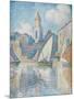 Steeple of Saint Tropez, 1896-Paul Signac-Mounted Giclee Print