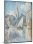 Steeple of Saint Tropez, 1896-Paul Signac-Mounted Premium Giclee Print