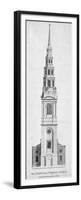 Steeple of St Bride's Church, Fleet Street, City of London, 1795-null-Framed Premium Giclee Print