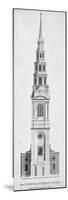 Steeple of St Bride's Church, Fleet Street, City of London, 1795-null-Mounted Premium Giclee Print