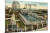 Steeplechase Swimming Pool, Coney Island, New York City-null-Mounted Premium Giclee Print