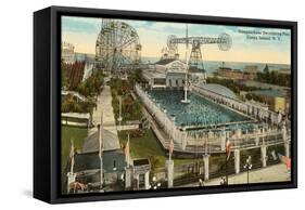 Steeplechase Swimming Pool, Coney Island, New York City-null-Framed Stretched Canvas