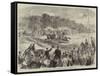 Steeplechase with Gentlemen Riders at Madrid-null-Framed Stretched Canvas