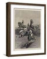 Steeplechasing, the First over the Fence-John Charlton-Framed Giclee Print