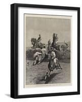 Steeplechasing, the First over the Fence-John Charlton-Framed Giclee Print