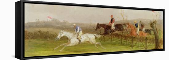 Steeplechasing: the Hurdle, 1869-William Joseph Shayer-Framed Stretched Canvas