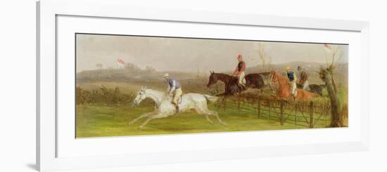 Steeplechasing: the Hurdle, 1869-William Joseph Shayer-Framed Giclee Print