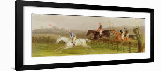 Steeplechasing: the Hurdle, 1869-William Joseph Shayer-Framed Giclee Print