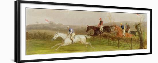 Steeplechasing: the Hurdle, 1869-William Joseph Shayer-Framed Giclee Print