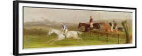 Steeplechasing: the Hurdle, 1869-William Joseph Shayer-Framed Giclee Print