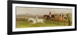 Steeplechasing: the Hurdle, 1869-William Joseph Shayer-Framed Giclee Print