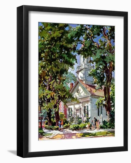"Steepled Church,"April 1, 1939-G. Kay-Framed Giclee Print