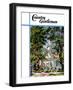 "Steepled Church," Country Gentleman Cover, April 1, 1939-G. Kay-Framed Giclee Print