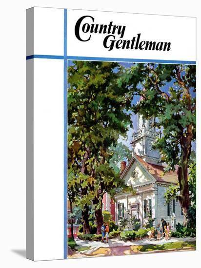 "Steepled Church," Country Gentleman Cover, April 1, 1939-G. Kay-Stretched Canvas