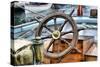 Steering Wheel Sailboat-nikitos77-Stretched Canvas