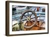 Steering Wheel Sailboat-nikitos77-Framed Photographic Print